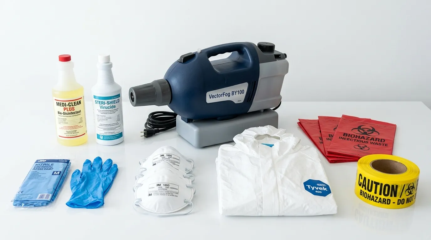 Professional biohazard remediation crew working in Haddonfield