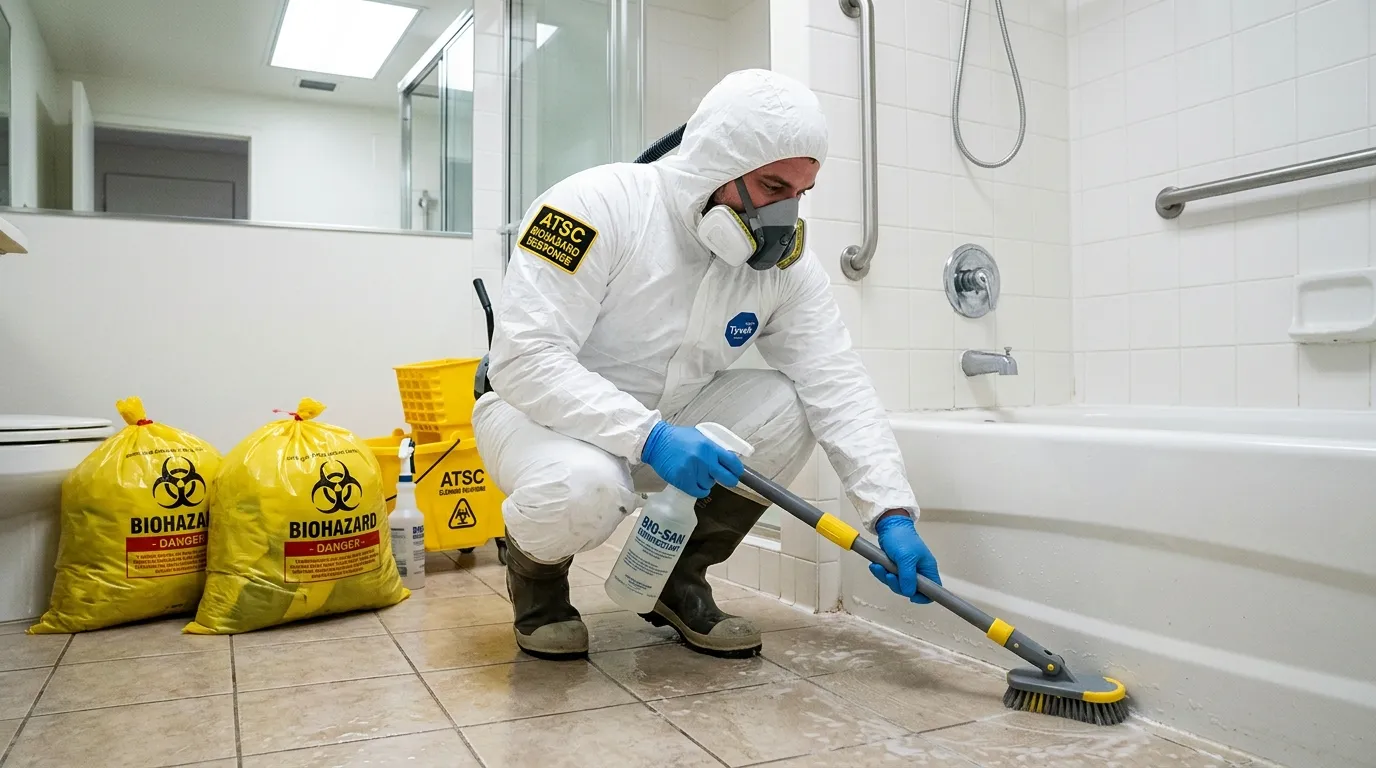 Decontamination equipment deployed for Blood Cleanup in Haddonfield